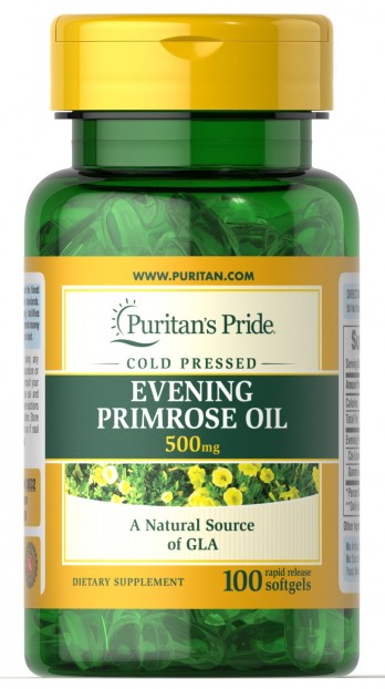 Evening Primrose Oil 500 mg with GLA 100 Softgels