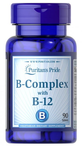 Vitamin B-Complex and Vitamin B-12 90 Tablets