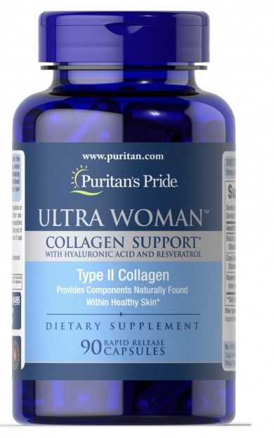 عبوتان Ultra Woman™ Collagen Support 1000mg with Hyaluronic Acid 90 Capsules
