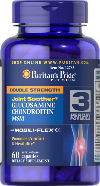 Double Strength Glucosamine, Chondroitin & MSM Joint Soother® 60 Capsules