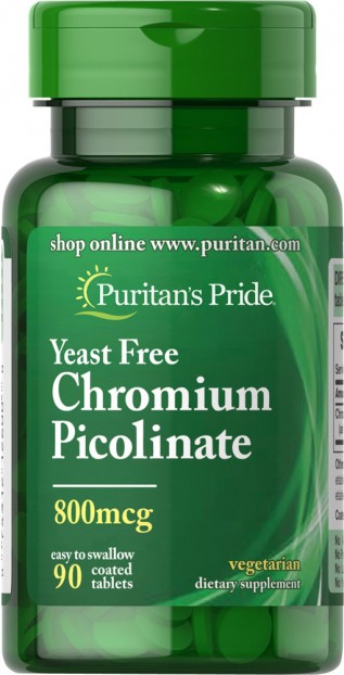 Chromium Picolinate 800 mcg Yeast Free 90 Tablets