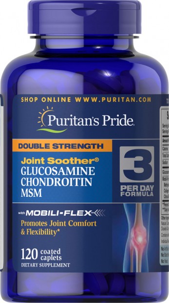 Double Strength Glucosamine, Chondroitin & MSM Joint Soother® 120 Caplets
