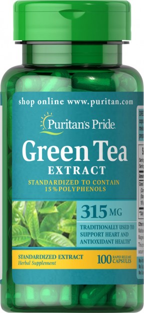 Green Tea Standardized Extract 315 mg 100 Capsules