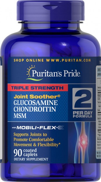 Triple Strength Glucosamine, Chondroitin & MSM Joint Soother® 90 Caplets