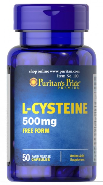 L-Cysteine 500 mg 50 Capsules