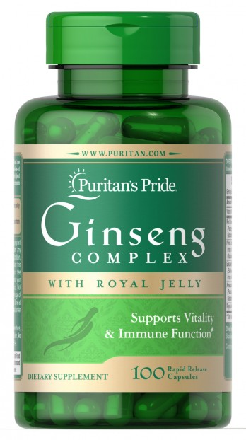 Ginseng Complex with Royal Jelly  1000  Rapid Release 100 Capsules