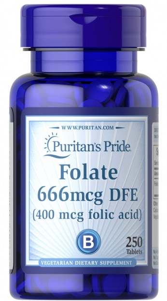 Folic Acid 400 mcg  250 Tablets