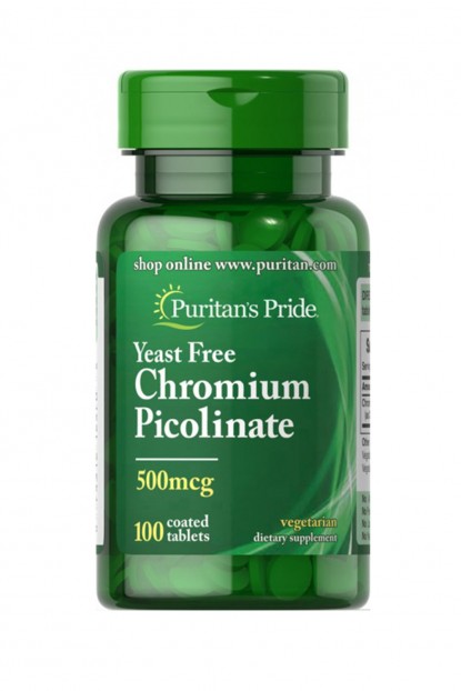 Chromium Picolinate 500 mcg Yeast Free  100 Tablets