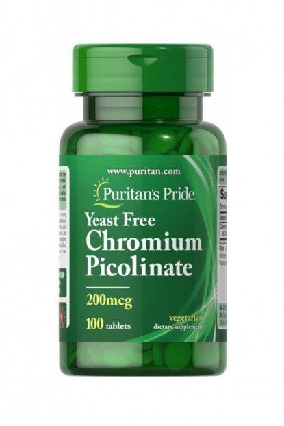 Chromium Picolinate 200 mcg Yeast Free  100 Tablets