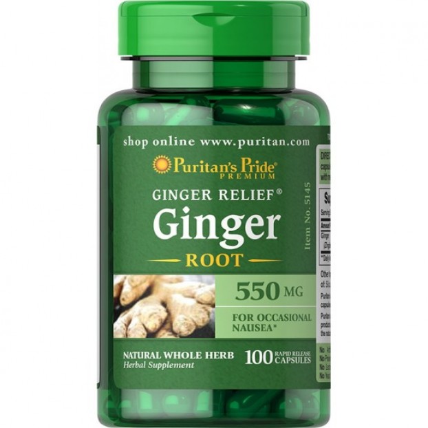Ginger Root 550 mg 100 Capsules
