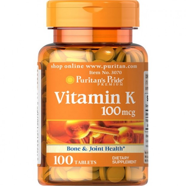 Vitamin K 100 mcg  100 Tablets