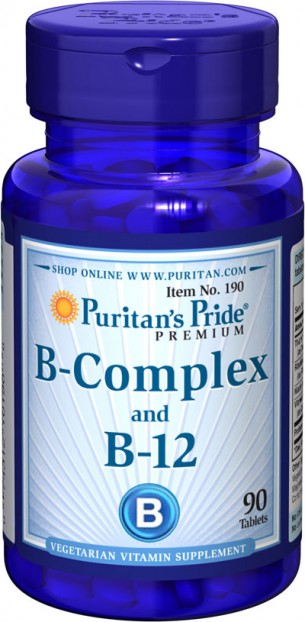 Vitamin B-Complex and Vitamin B-12 90 Tablets
