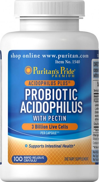 Probiotic Acidophilus with Pectin 3 billion 100 Capsules EXP 3-2022