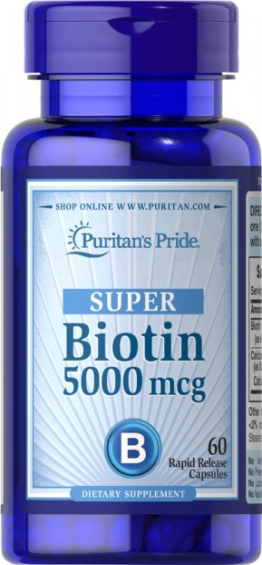 Biotin 5000 mcg 60 Capsules