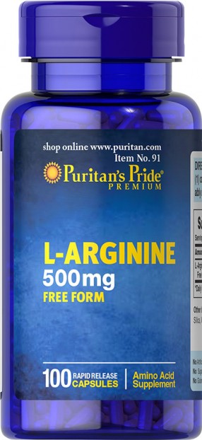 L-Arginine 500 mg 100 Capsules