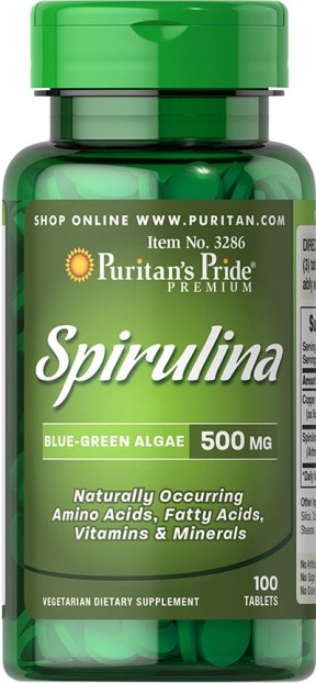 Spirulina 500 mg 100 Tablets