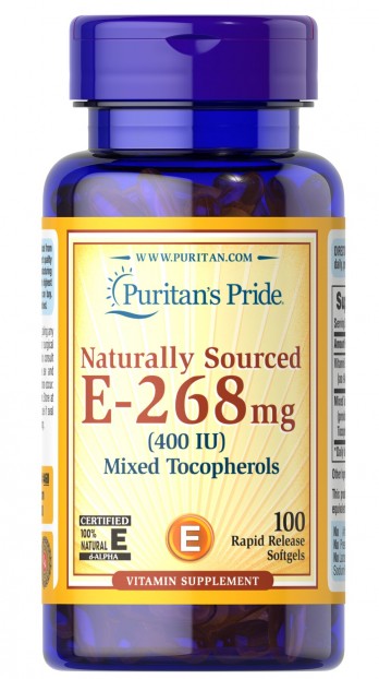 Vitamin E-400 IU with Mixed Tocopherols 100 softgels