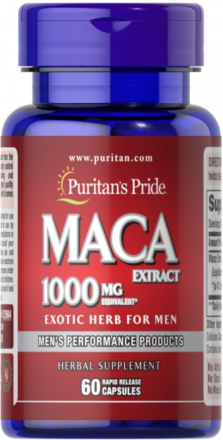 Maca 1000 mg Exotic Herb for Men 60 Capsules